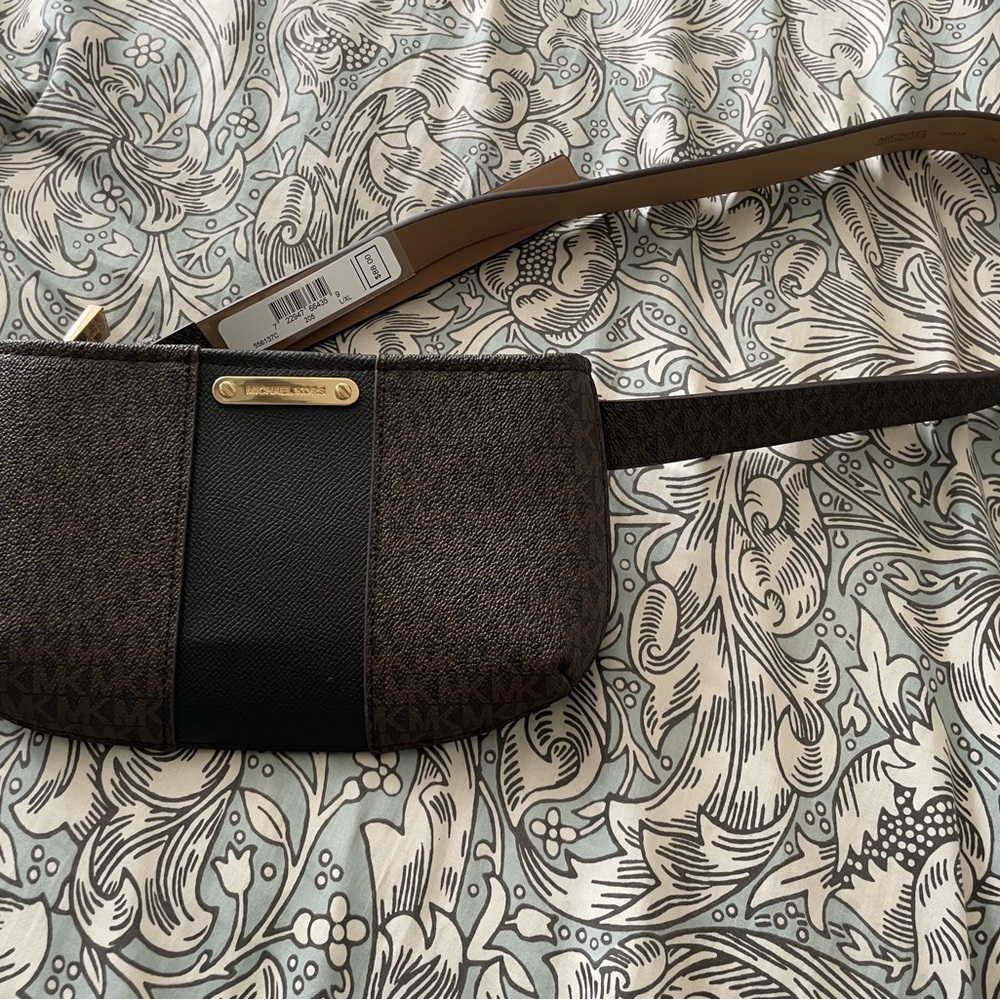 Michael Kors Brown and Black belt bag